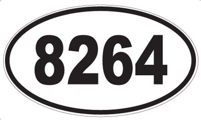 8264 - Oval Sticker