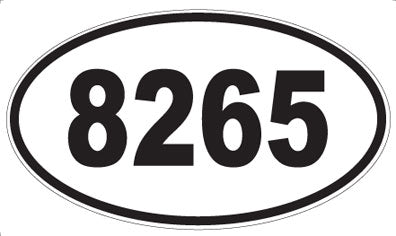 8265 - Oval Sticker