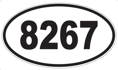 8267 - Oval Sticker