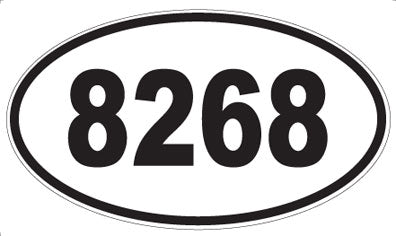 8268 - Oval Sticker