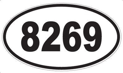8269 - Oval Sticker