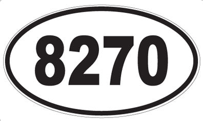 8270 - Oval Sticker