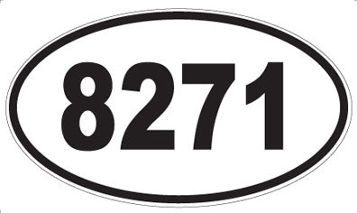 8271 - Oval Sticker