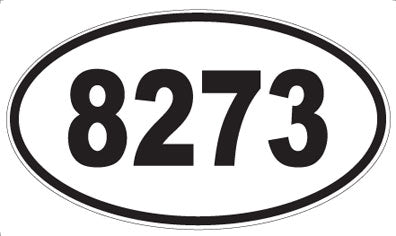 8273 - Oval Sticker
