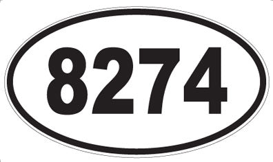 8274 - Oval Sticker