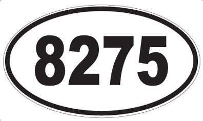 8275 - Oval Sticker