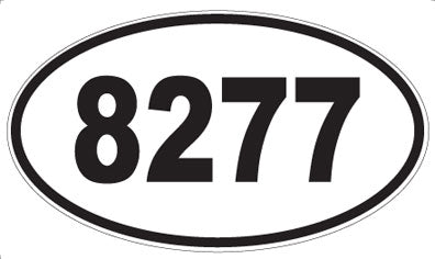 8277 - Oval Sticker