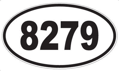 8279 - Oval Sticker