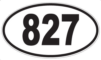 827 - Oval Sticker
