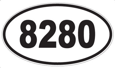 8280 - Oval Sticker