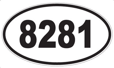 8281 - Oval Sticker