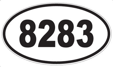 8283 - Oval Sticker