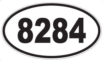 8284 - Oval Sticker
