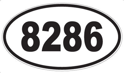 8286 - Oval Sticker
