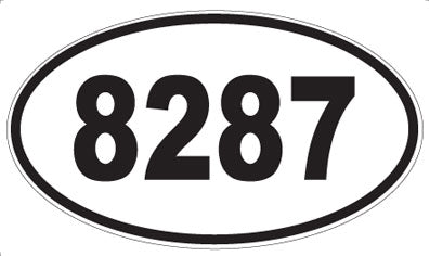 8287 - Oval Sticker