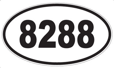8288 - Oval Sticker