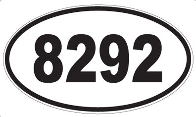8292 - Oval Sticker