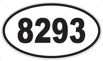 8293 - Oval Sticker