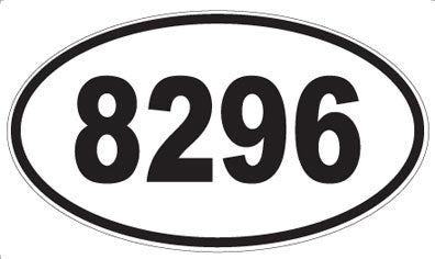 8296 - Oval Sticker