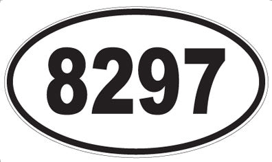 8297 - Oval Sticker