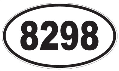 8298 - Oval Sticker