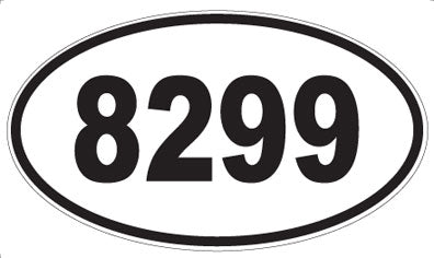 8299 - Oval Sticker