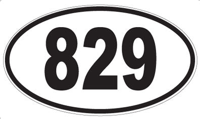 829 - Oval Sticker