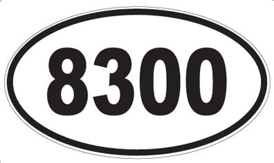 8300 - Oval Sticker