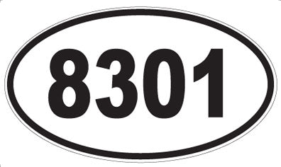 8301 - Oval Sticker