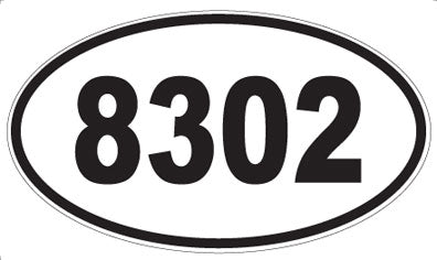 8302 - Oval Sticker