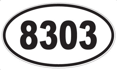 8303 - Oval Sticker