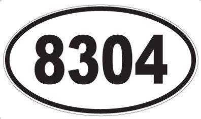 8304 - Oval Sticker