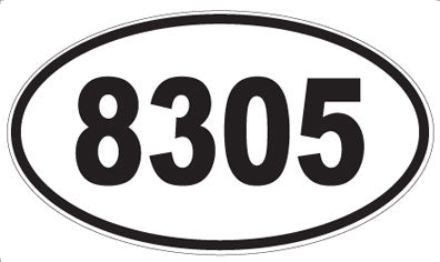 8305 - Oval Sticker