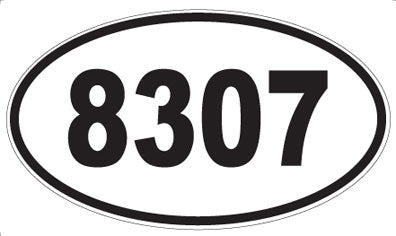 8307 - Oval Sticker