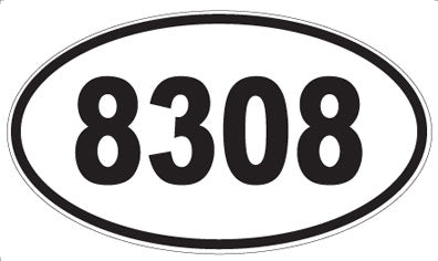 8308 - Oval Sticker