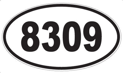 8309 - Oval Sticker