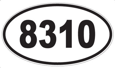 8310 - Oval Sticker