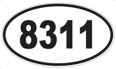 8311 - Oval Sticker