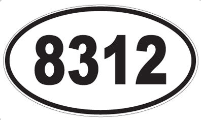 8312 - Oval Sticker
