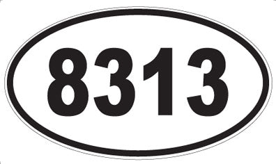 8313 - Oval Sticker