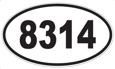 8314 - Oval Sticker
