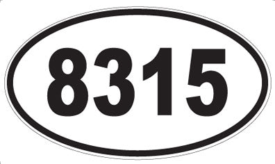 8315 - Oval Sticker