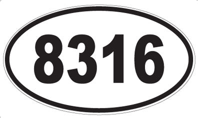 8316 - Oval Sticker