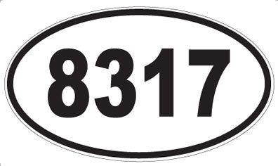 8317 - Oval Sticker