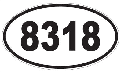 8318 - Oval Sticker
