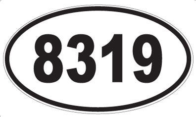 8319 - Oval Sticker
