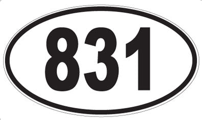 831 - Oval Sticker