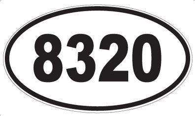 8320 - Oval Sticker
