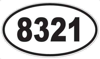 8321 - Oval Sticker