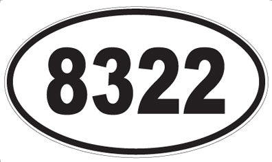 8322 - Oval Sticker